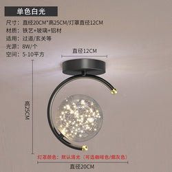 Modern Minimalist Aisle Creative Glass Hallway Light Starry Sky Living Room Ceiling Led Ceiling Light