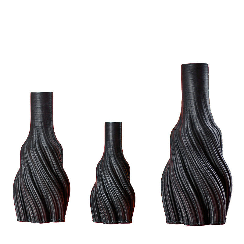 Modern Minimalist Model Room Soft Decoration Black Creative Decorative Vase