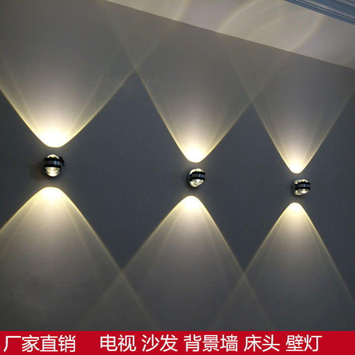 The Bedroom Wall Lamp Bedside Lamp LED Switch With Modern Minimalist Living Room Balcony Aisle Stairs Indoor Double Wall Lamp