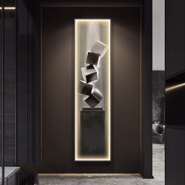 Modern Minimalist Entrance Luminous Mural