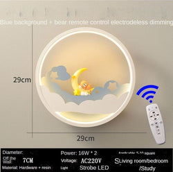 Modern Minimalist Cartoon Children's Room Wall Lamp Intelligent Dimming