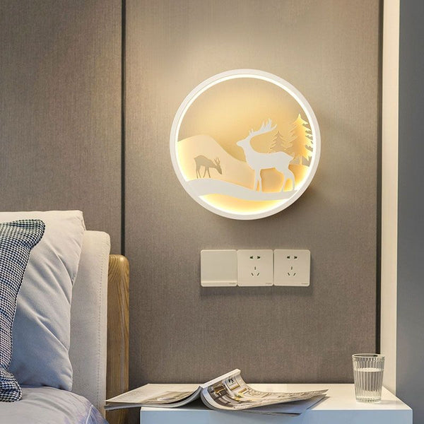 Modern Minimalist Cartoon Children's Room Wall Lamp Intelligent Dimming