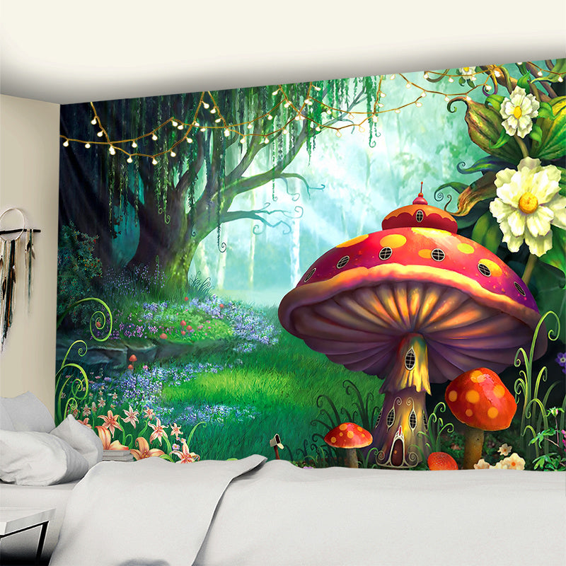 Dream Mushroom Psychedelic Rug Boho Home Decor