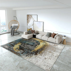 Modern Minimalist Crystal Velvet Printed Living Room Rug