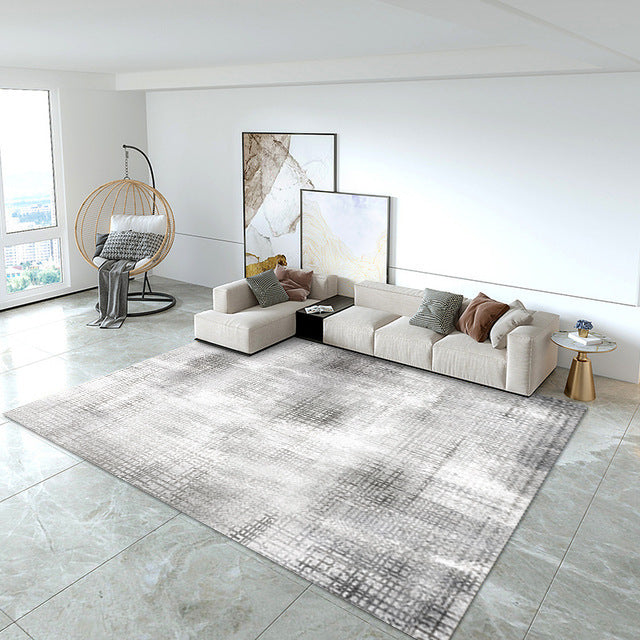 Modern Minimalist Crystal Velvet Printed Living Room Rug