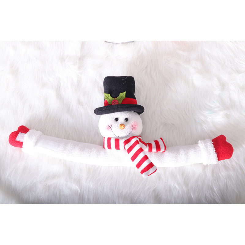 Christmas Snowman Curtain Buckle Decorative Products Velcro