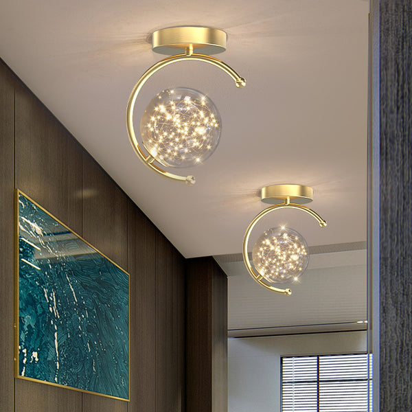 Modern Minimalist Aisle Creative Glass Hallway Light Starry Sky Living Room Ceiling Led Ceiling Light