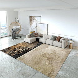 Modern Minimalist Crystal Velvet Printed Living Room Rug