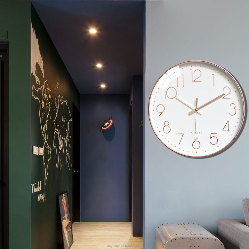 12 Inch Modern Minimalist Wall Clock Quartz Living Room