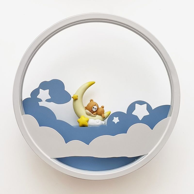 Modern Minimalist Cartoon Children's Room Wall Lamp Intelligent Dimming