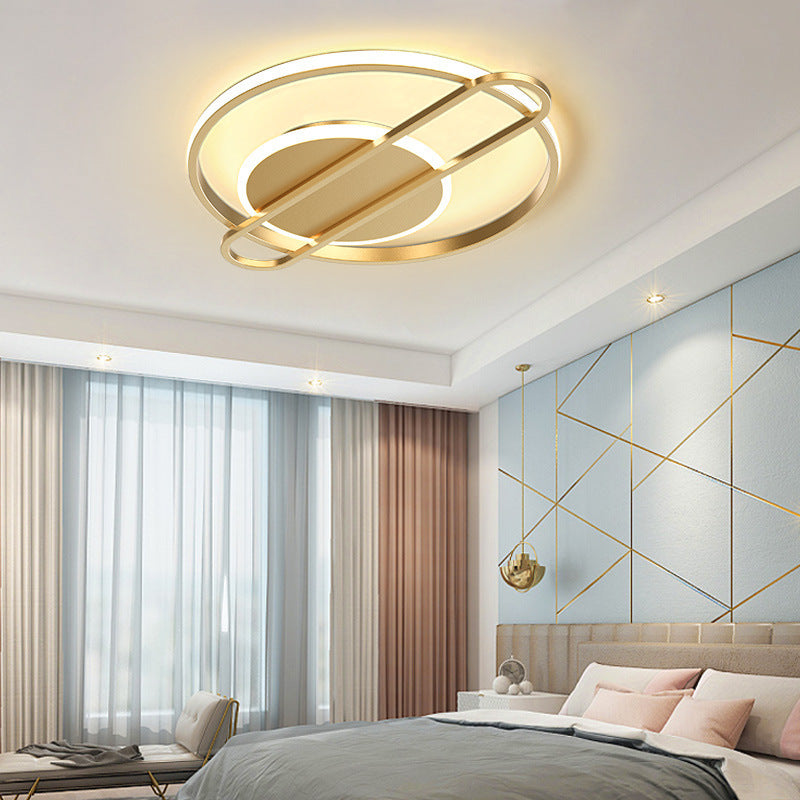 Modern Minimalist Bedroom Creative Round Ceiling Lamp